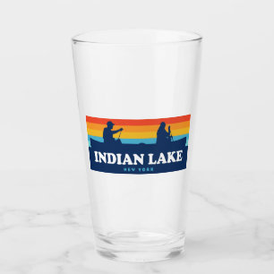 Indischer Lake New York Canoe Glas