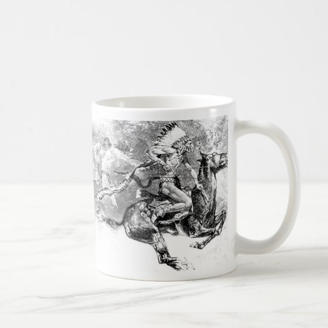 Indischer Leiter, der auf Pferd auflädt: Kaffeetasse (Rechts)