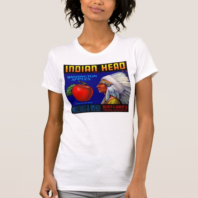Indischer Leiter Washington Äpfel T-Shirt (Vorderseite)