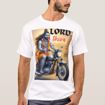 Indischer Lord von Shiva gedruckter T - Shirt