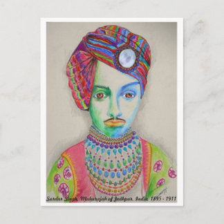 Indischer Maharadscha aus dem Jahr 1900, Originalk Postkarte