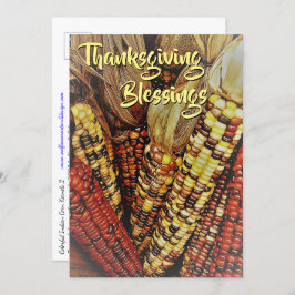 Indischer Mais 2 / Erntedank Postcard Einladung