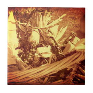 Indischer Mais im Vintagen Look Fliese