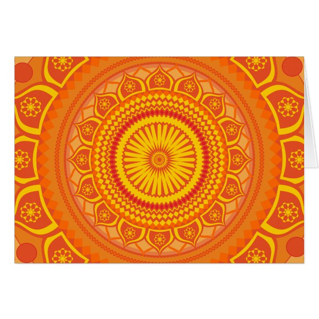 Indischer Mandala Orange (Vorderseite (Horizontal))