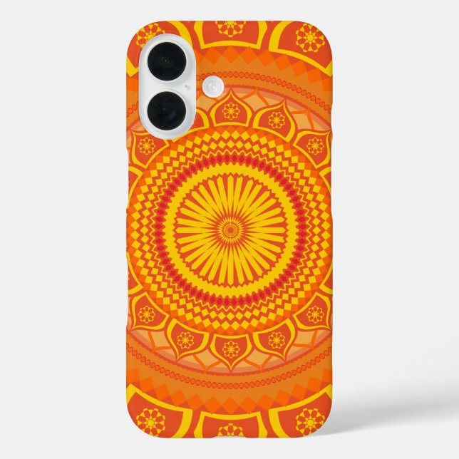 Indischer Mandala Orange Case-Mate iPhone Hülle (Rückseite)
