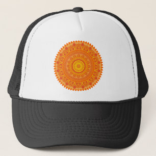 Indischer Mandala Orange Truckerkappe