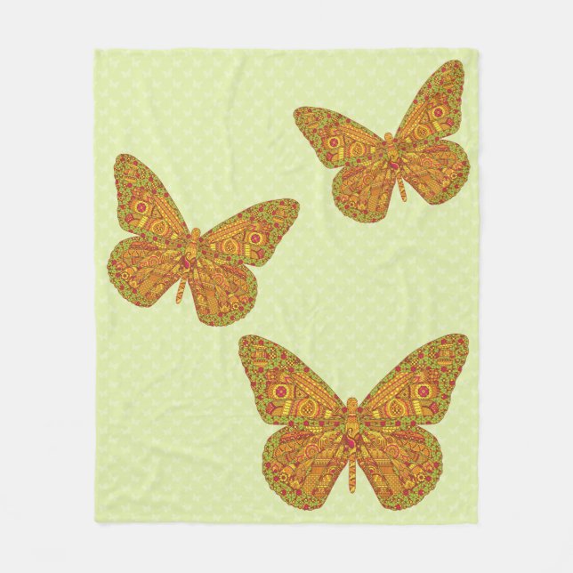 Indischer Monarch Fleece Blanket (Vorderseite)