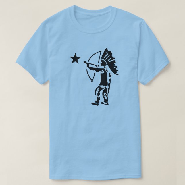 Indischer Nordstar Bow und Arrow Pop Art T-Shirt (Design vorne)