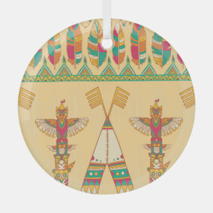 Indischer ornamentaler Hintergrund der Ureinwohner Ornament Aus Glas