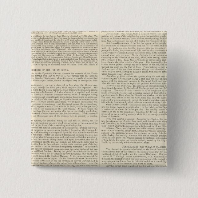 Indischer Ozean setzt sich fort Button (Vorderseite)