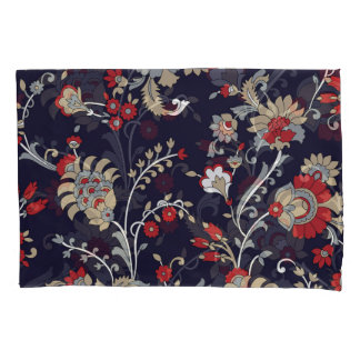 Indischer Paisley, Marinehintergrund, traditionell Kissenbezug