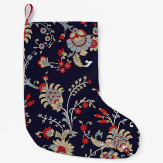 Indischer Paisley, Marinehintergrund, traditionell Kleiner Weihnachtsstrumpf