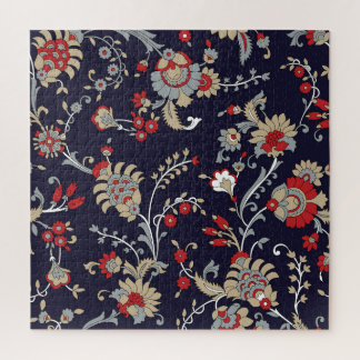 Indischer Paisley, Marinehintergrund, traditionell Puzzle