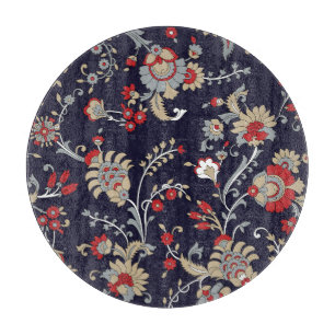 Indischer Paisley, Marinehintergrund, traditionell Schneidebrett