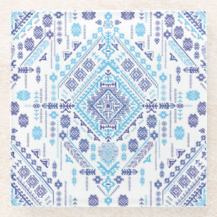 Indischer Paisley-Teppich, ethnisches Mandala-Must Glasuntersetzer