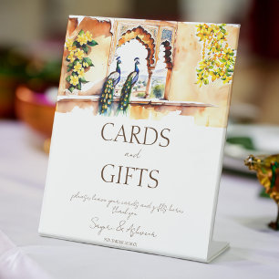 Indischer Pfau Pfau Jaipur Palast Geschenktisch Sockelschild