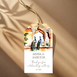 Indischer Pfau Pfau Jaipur Palast Vielen Dank Geschenkanhänger