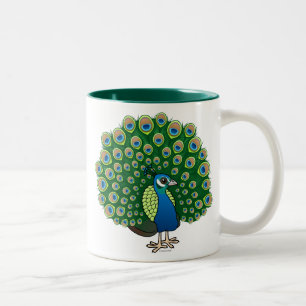 Indischer Pfau Zweifarbige Tasse