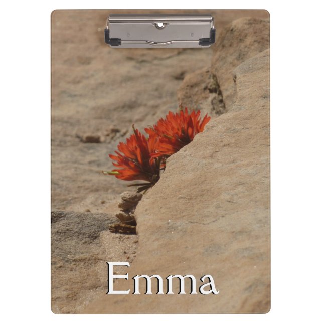 Indischer Pinsel in Rocks bei Zion Klemmbrett (Vorderseite)