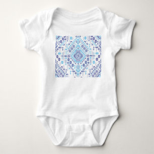 Indischer Pisley Teppich, ethnische Mandala Muster Baby Strampler