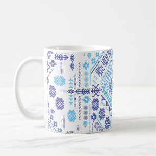 Indischer Pisley Teppich, ethnische Mandala Muster Kaffeetasse