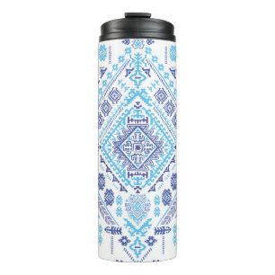 Indischer Pisley Teppich, ethnische Mandala Muster Thermosbecher