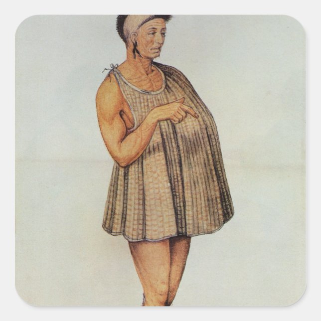 Indischer Priester Quadratischer Aufkleber (Vorderseite)