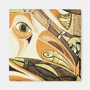 indischer Rabe durch Gregory Gallo Magnet