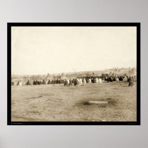 Indischer Rat von Lakota auf Pine Ridge SD 1891 Poster