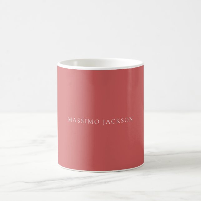 Indischer Roter Minimalistischer Einfacher Moderne Kaffeetasse (Mittel)