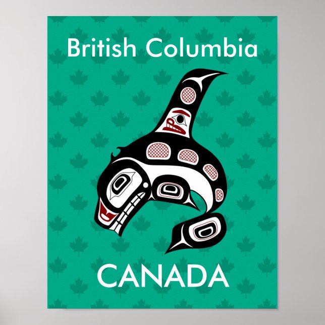 Indischer Rotschwarzer Killerwal Poster (Vorne)