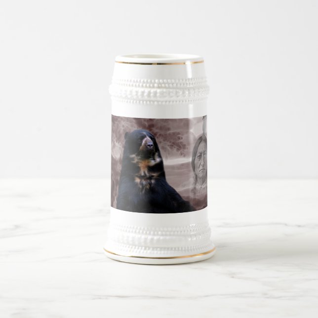 Indischer Schwarzbär Bierglas (Mittel)