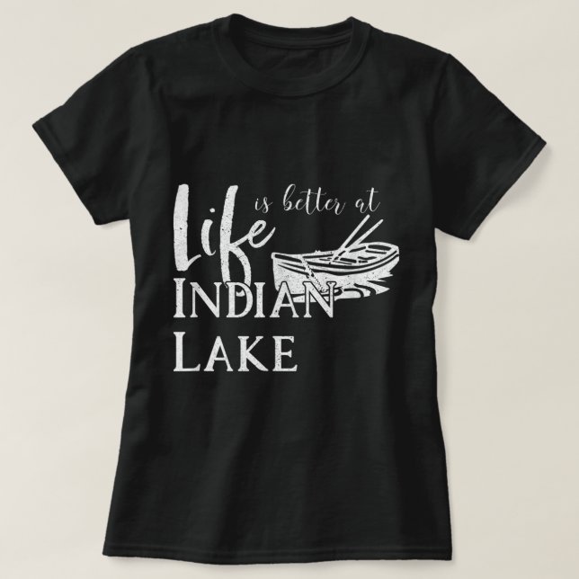 Indischer See, Lakeview Ohio, Familienurlaub T-Shirt (Design vorne)