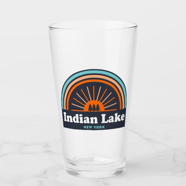 Indischer See New York Rainbow Glas (Vorderseite)