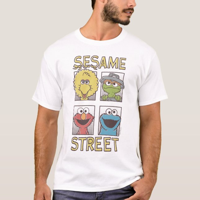Indischer Sesam StreetVintage Charakter-Comic 2 T-Shirt (Vorderseite)