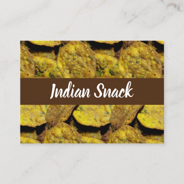 Indischer Snack Methi Vadi Food Visitenkarte (Vorderseite)