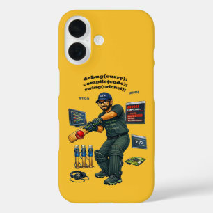 Indischer Software-Ingenieur Coder spielt Cricket  iPhone 16 Hülle