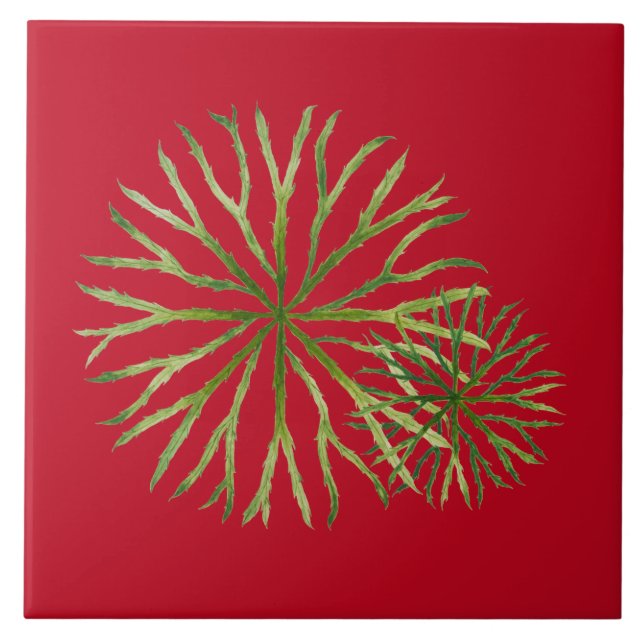 Indischer Sommer auf einer Keramik (M) Fliese (Vorderseite)