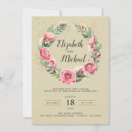 Indischer Sommer | Hochzeitliche Hochzeit von Aqua Einladung