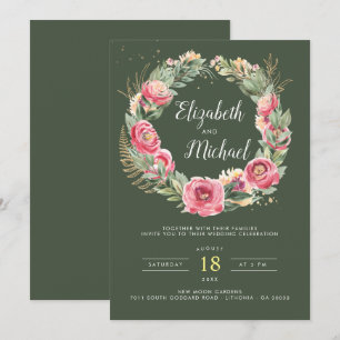 Indischer Sommer Hochzeitliche Hochzeit von Aqua Einladung
