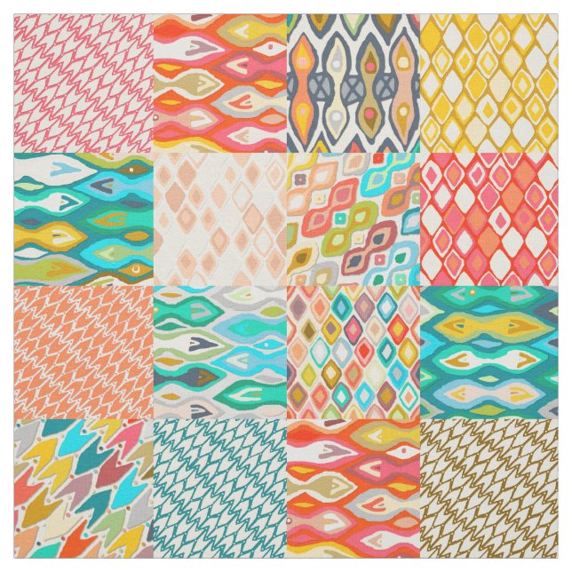 Indischer Sommer ikat Flecken Stoff (Muster)