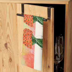 Indischer Sommer Italienischer Ranunculus Geschirrtuch