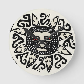 Indischer Sonnengeist Runde Wanduhr