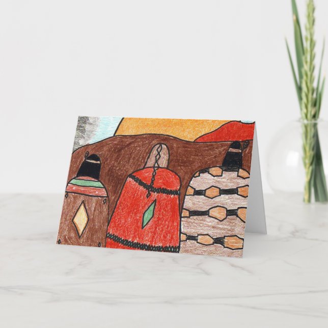 Indischer Sonnenuntergang Karte (Vorderseite)