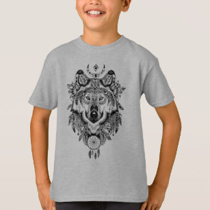 Indischer Stammes- Wolf T-Shirt