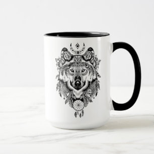 Indischer Stammes- Wolf Tasse