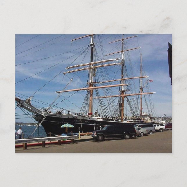 Indischer Star im San Diego Maritime Museum Postkarte (Vorderseite)