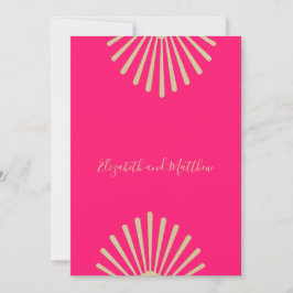 Indischer Stil Pink Gold Chic Lässige Hochzeit Inv Einladung