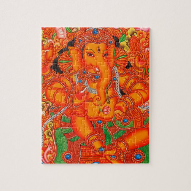 INDISCHER SÜDLORD GANESH TANJORE PAINTING PUZZLE (Vertikal)