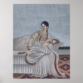 Indischer Tänzer in Sari Poster